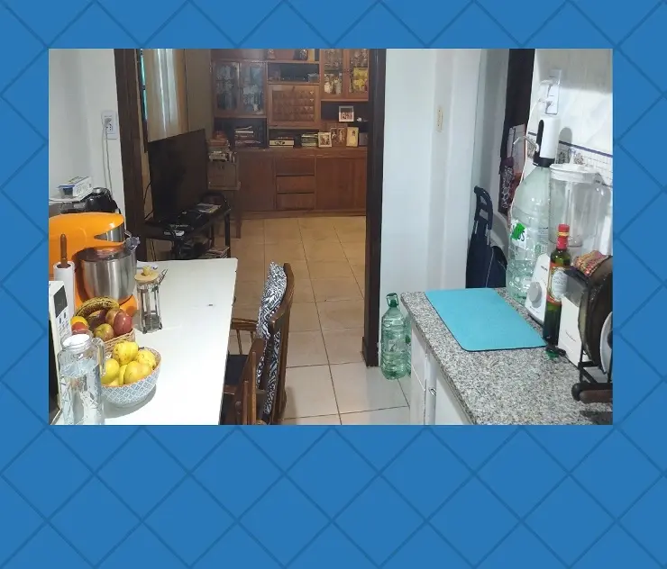 Foto de la cocina y living de la casa en alquiler